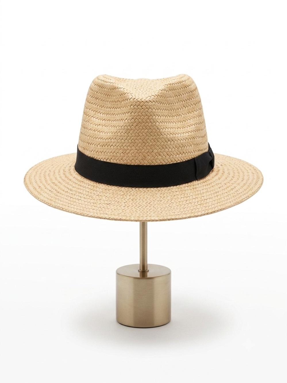 Auxiliary by anthropology Natural Straw Fedora with Black Band